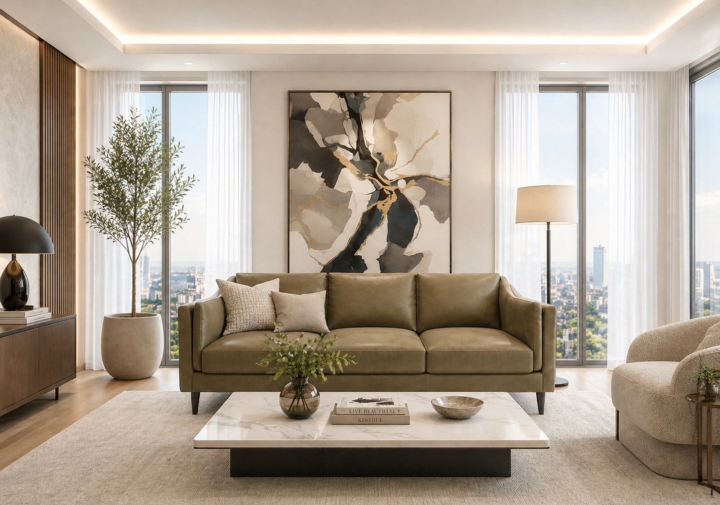 Ava sofa Bomber Tan