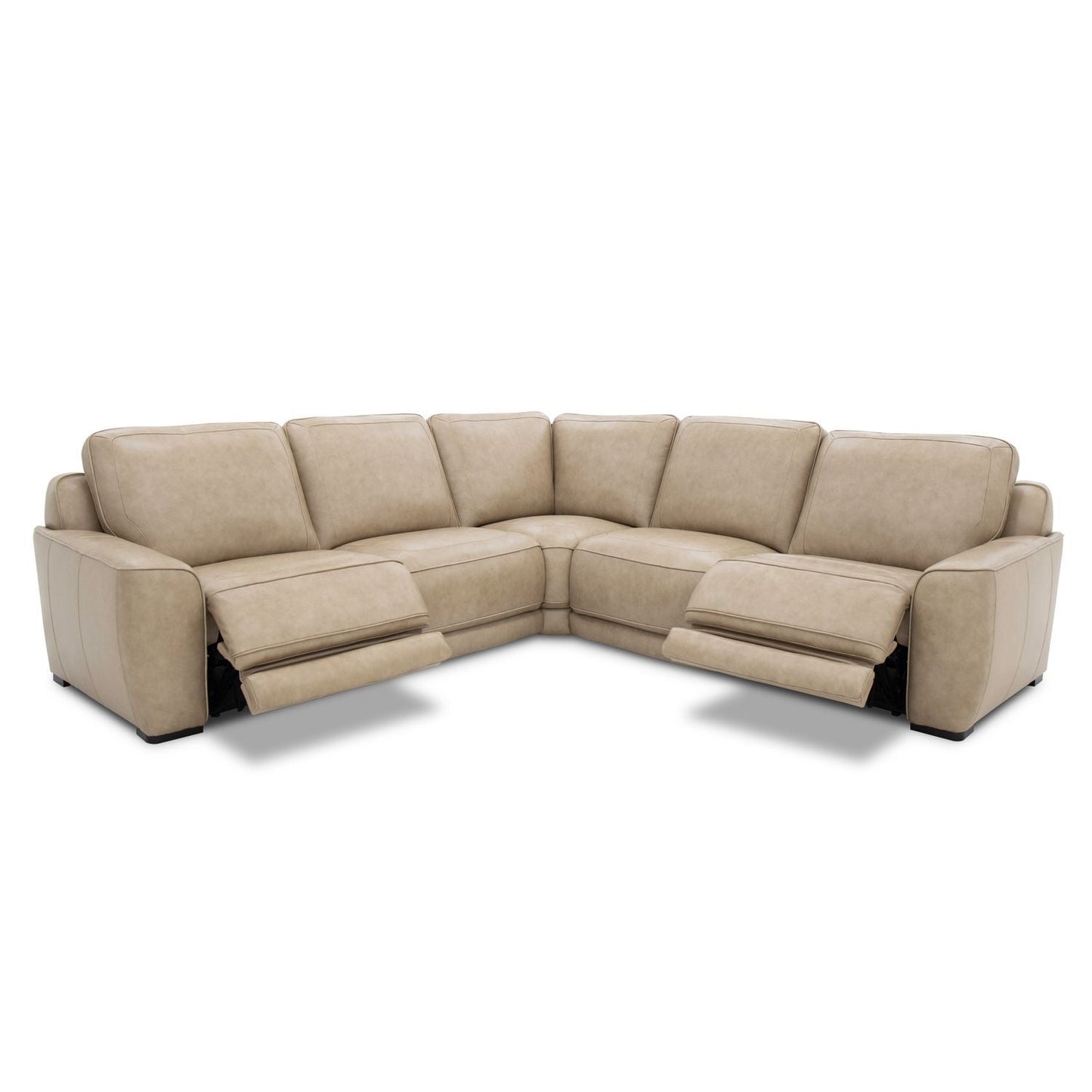 Blade Leather Recliner Sectional