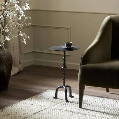 Jocelyn Black Iron End Table