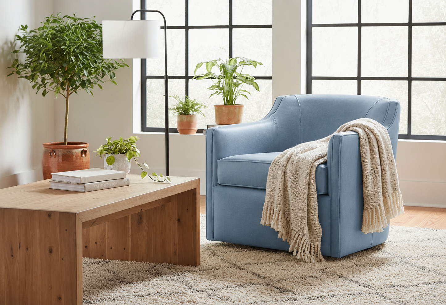 Gayle Swivel Chair Rangers Adriatic Blue