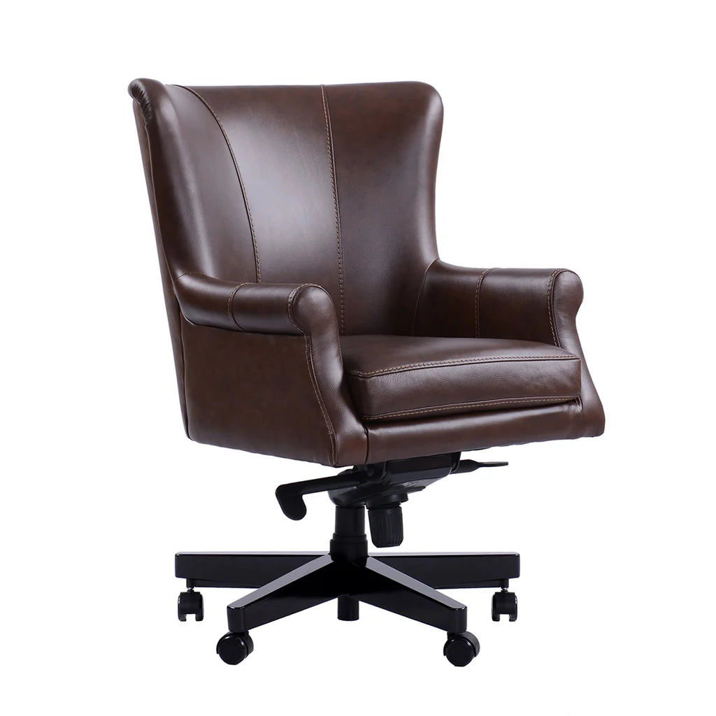 Brown Leather Desk Chair