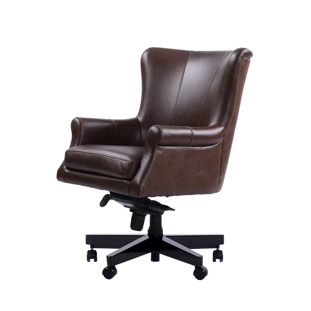 Brown Leather Desk Chair