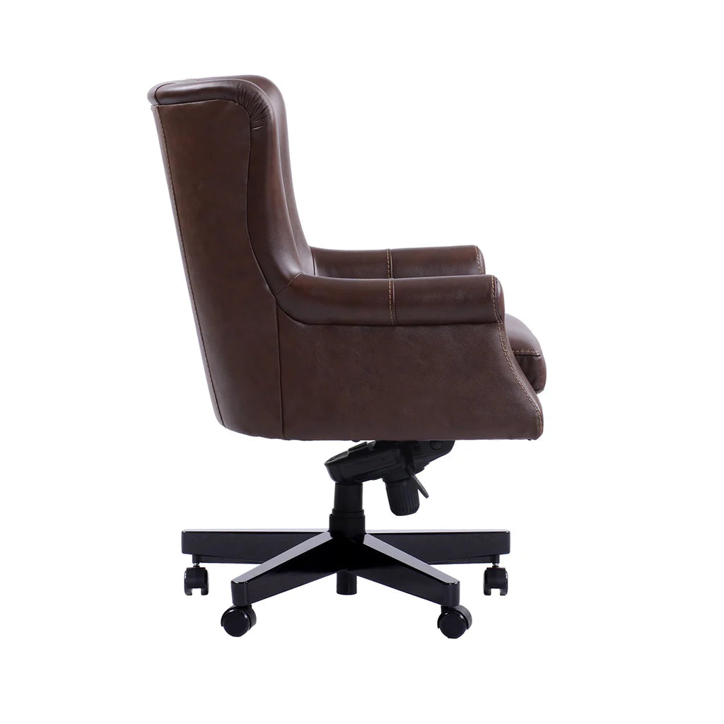 Brown Leather Desk Chair