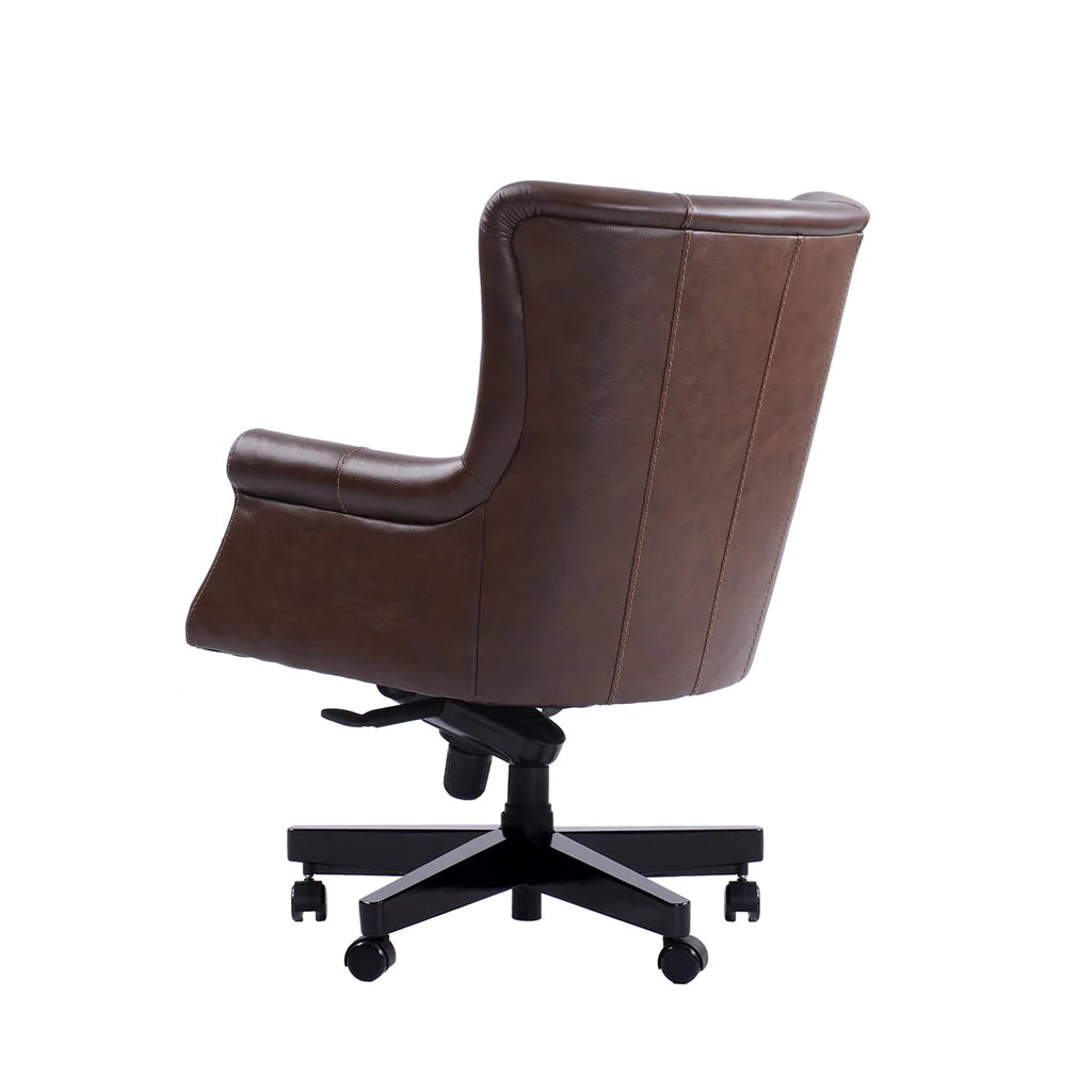 Brown Leather Desk Chair