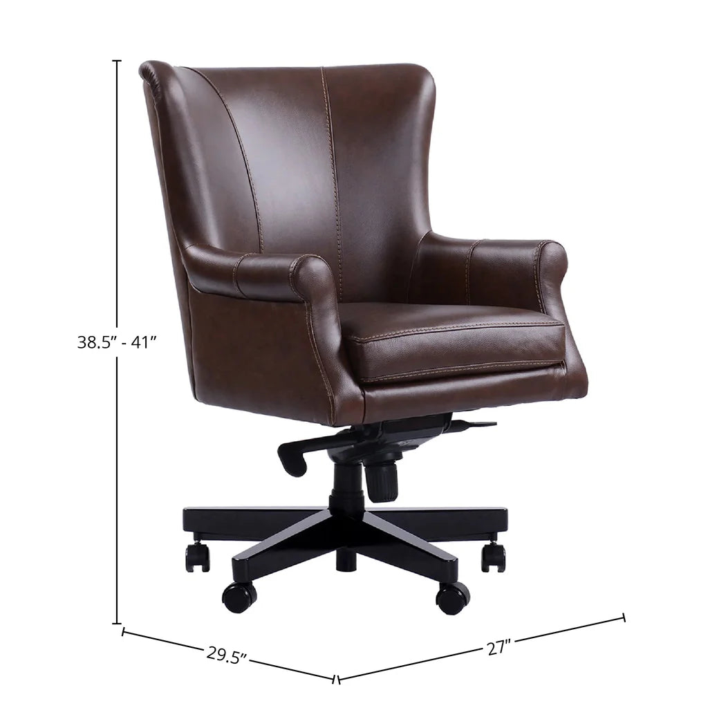 Brown Leather Desk Chair