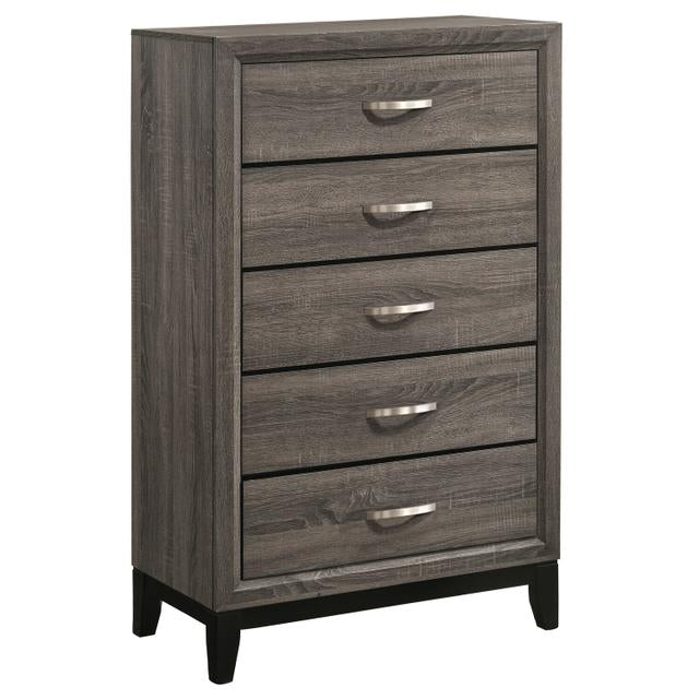 5-drawer Bedroom Chest Grey Oak