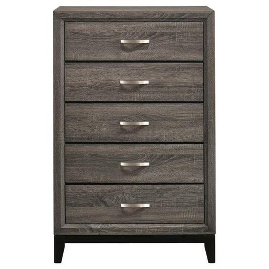 5-drawer Bedroom Chest Grey Oak