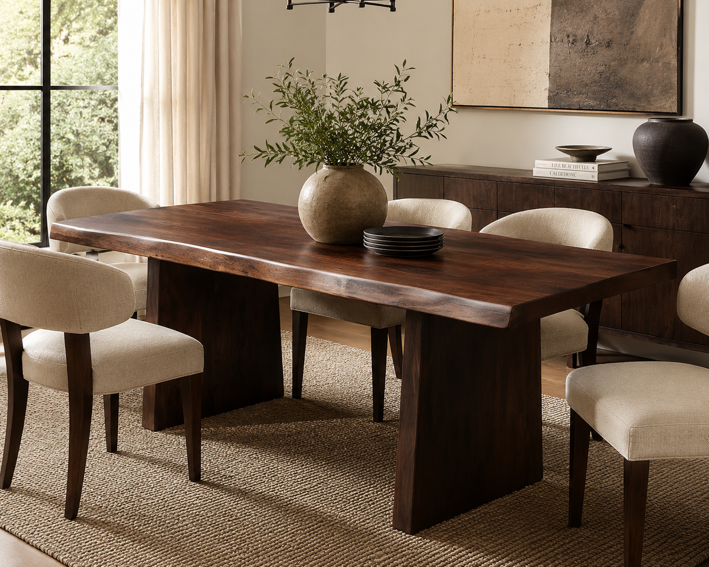 Hinges Live Edge Dining Table