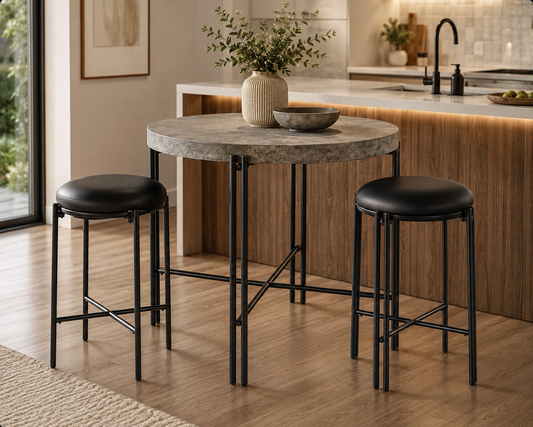 Morgan Round Counter Height Dining Table W/ 2 Stools OUTLET