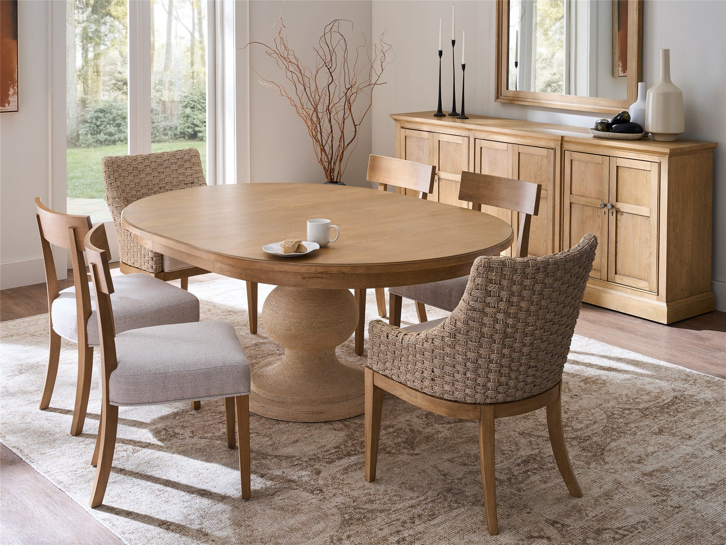 Brindle wrapped dining table