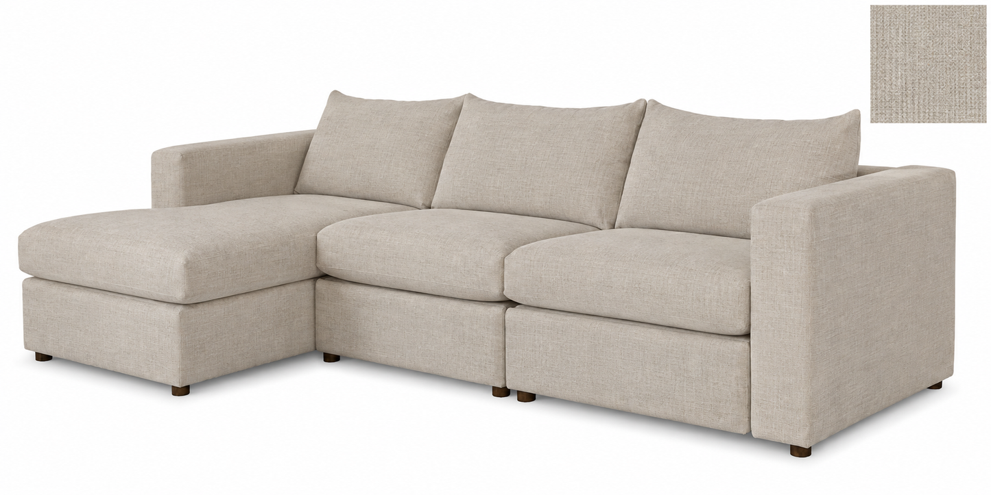Beckham Motion Track Arm Reclining Chaise Sectional