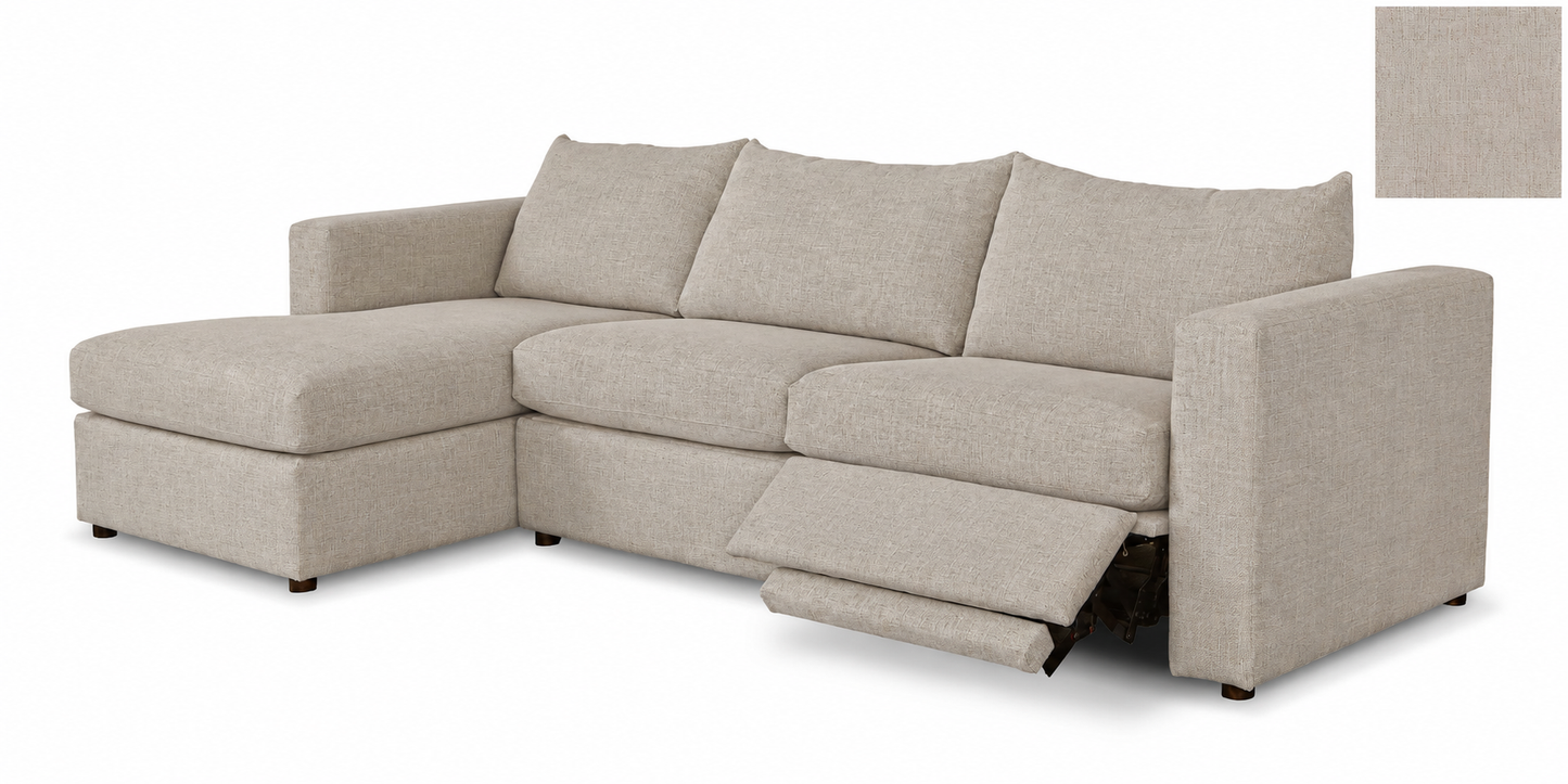 Beckham Motion Track Arm Reclining Chaise Sectional