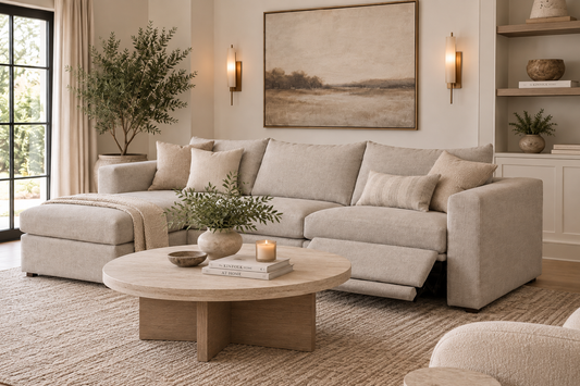 Beckham Motion Track Arm Reclining Chaise Sectional