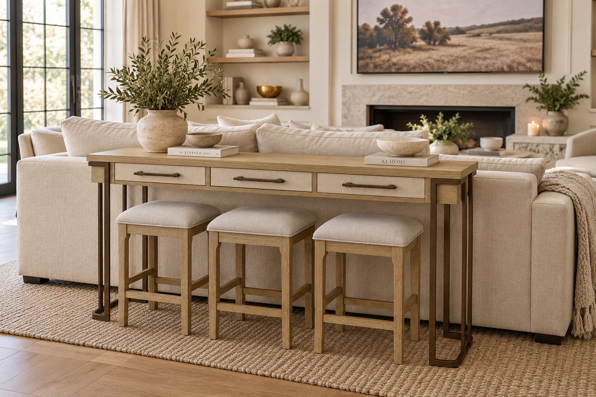 Rio Console With Barstools