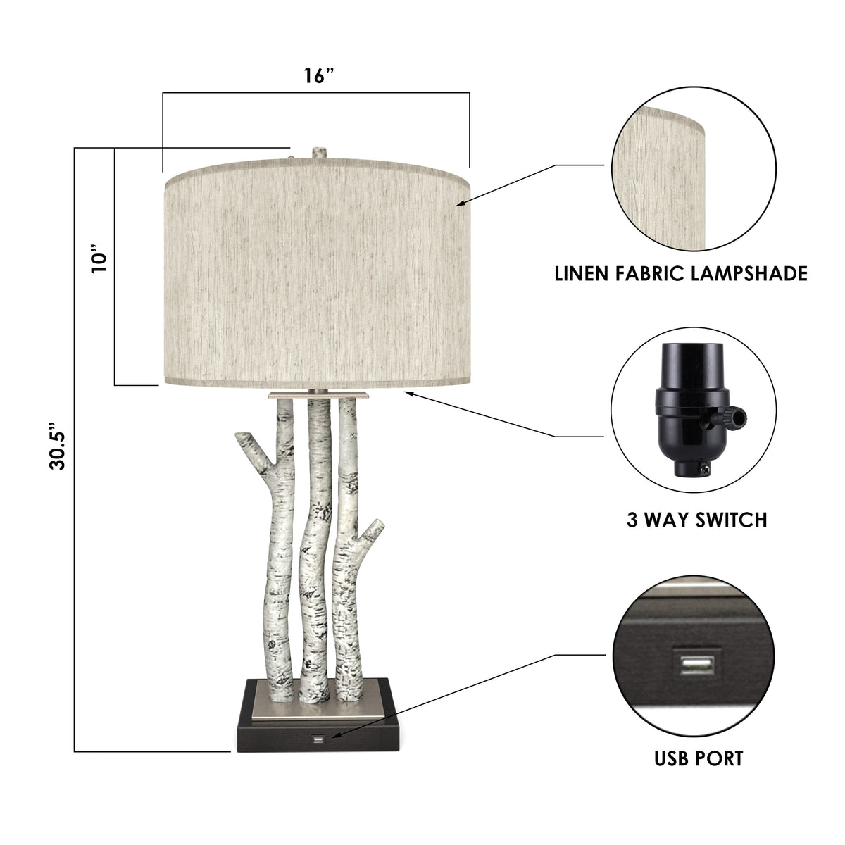 Birchwood Table Lamp