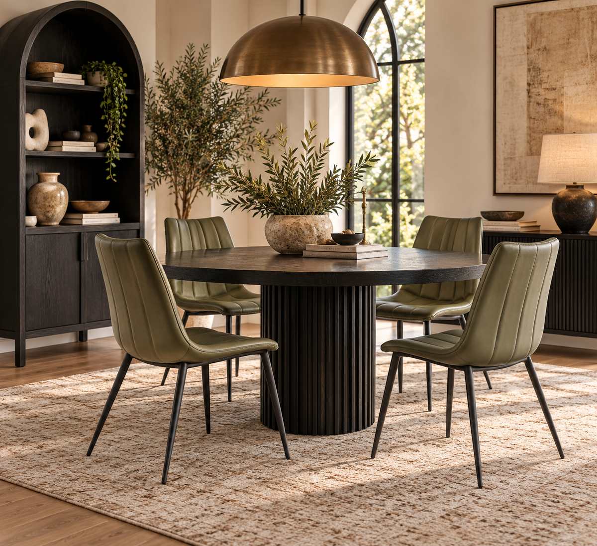 Moes Green Dining Chairs