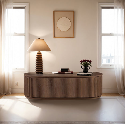 Oval Storage Coffee Table