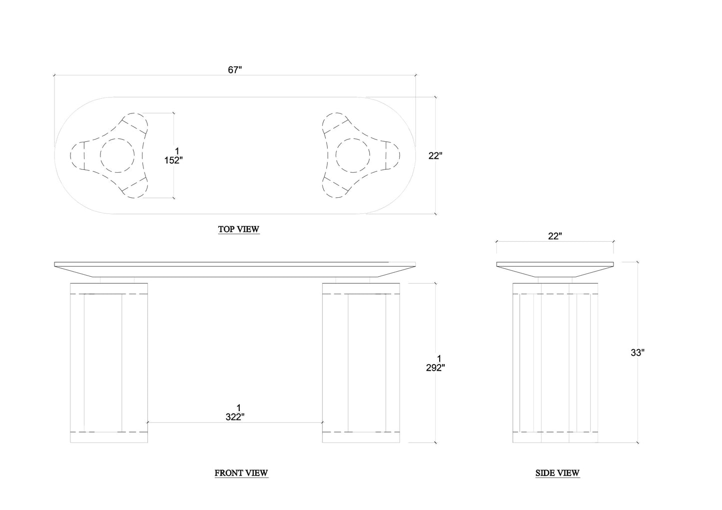 Bramble  Victoria Console Table
