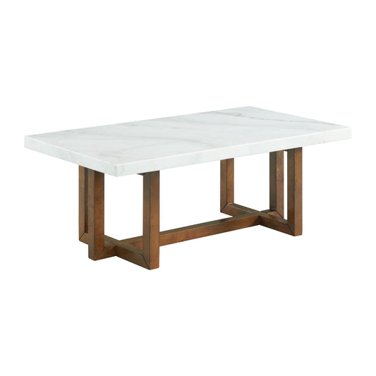 Morris Coffee Table W/ White Marble Top