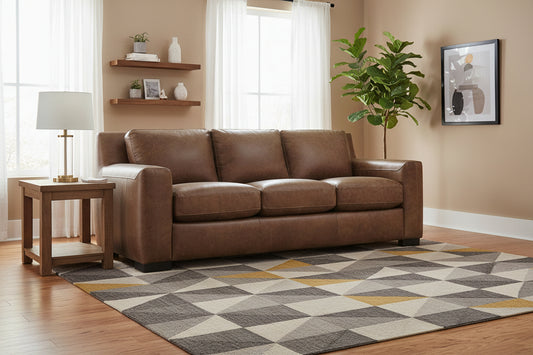 Retro Cinnamon 3 Cushion Sofa