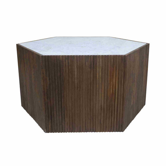 LR Hexagon Marble Coffee Table