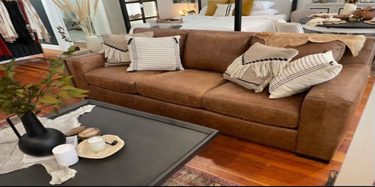 Nora Cinnamon 3 Cushion Sofa